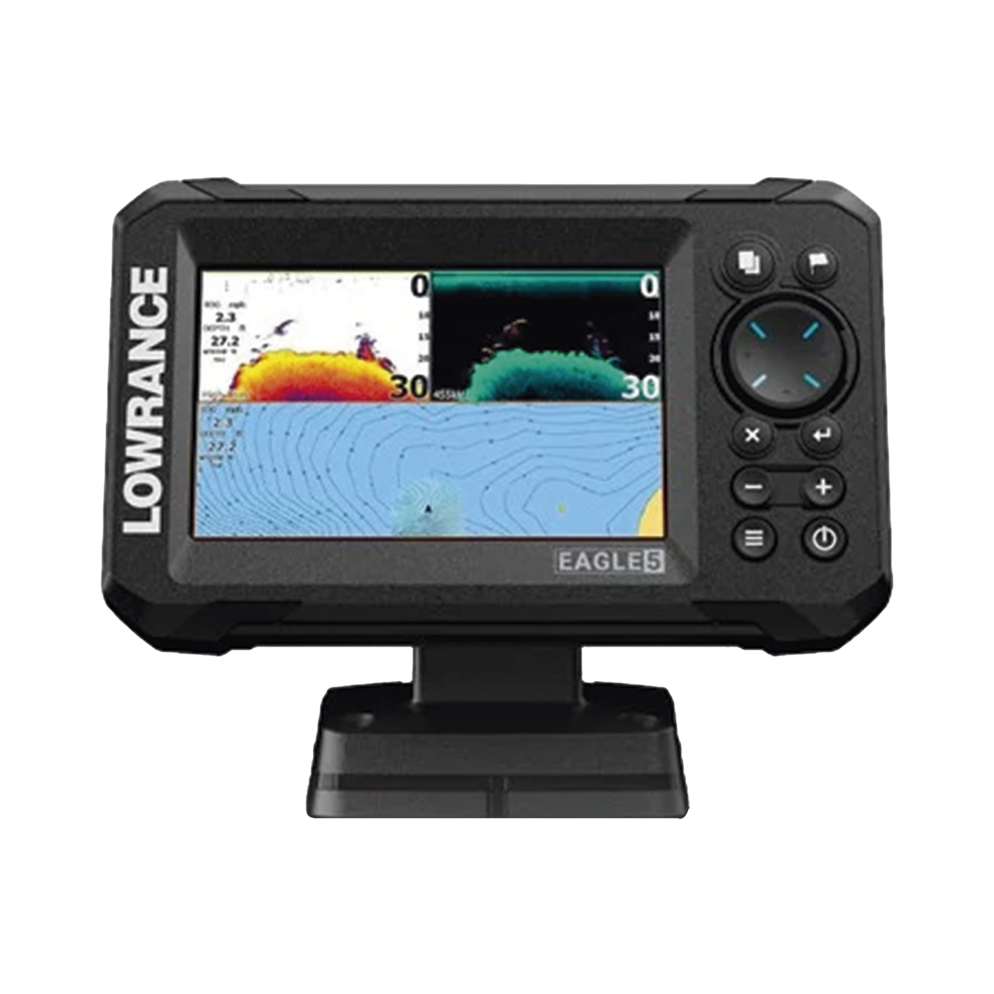 Eagle-5 ecosonda en pantalla horizontal IPS de 5 pulgadas, incluye transductor skimmer 50/200 kHz