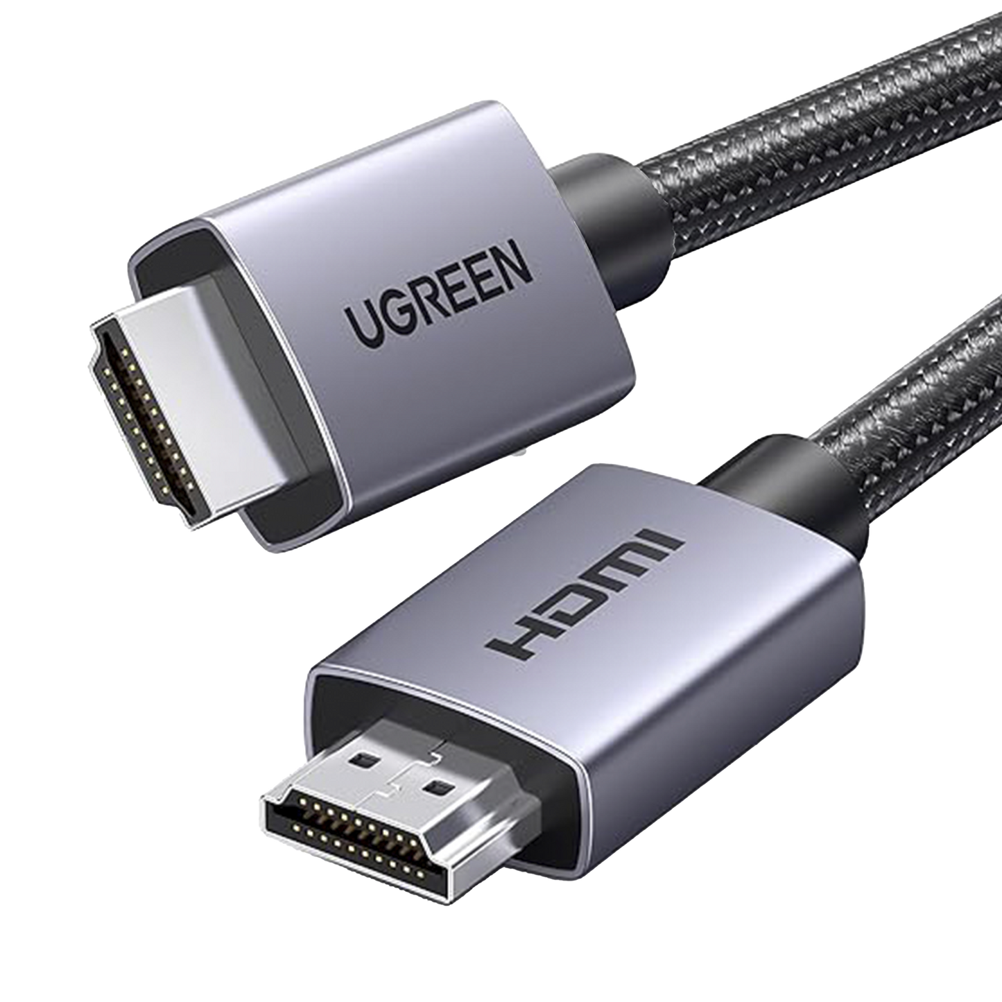Cable HDMI 2.0 de Nylon Trenzado | 2 metros | 4K@60Hz | ARC | Dolby ATMOS | True HD | DTS HD | HDR | 3D Inversivo | 3 modos de Visualización | 3 Capas de Protección + 4 de Blindaje | Niquelado | Carcasa de Aluminio.