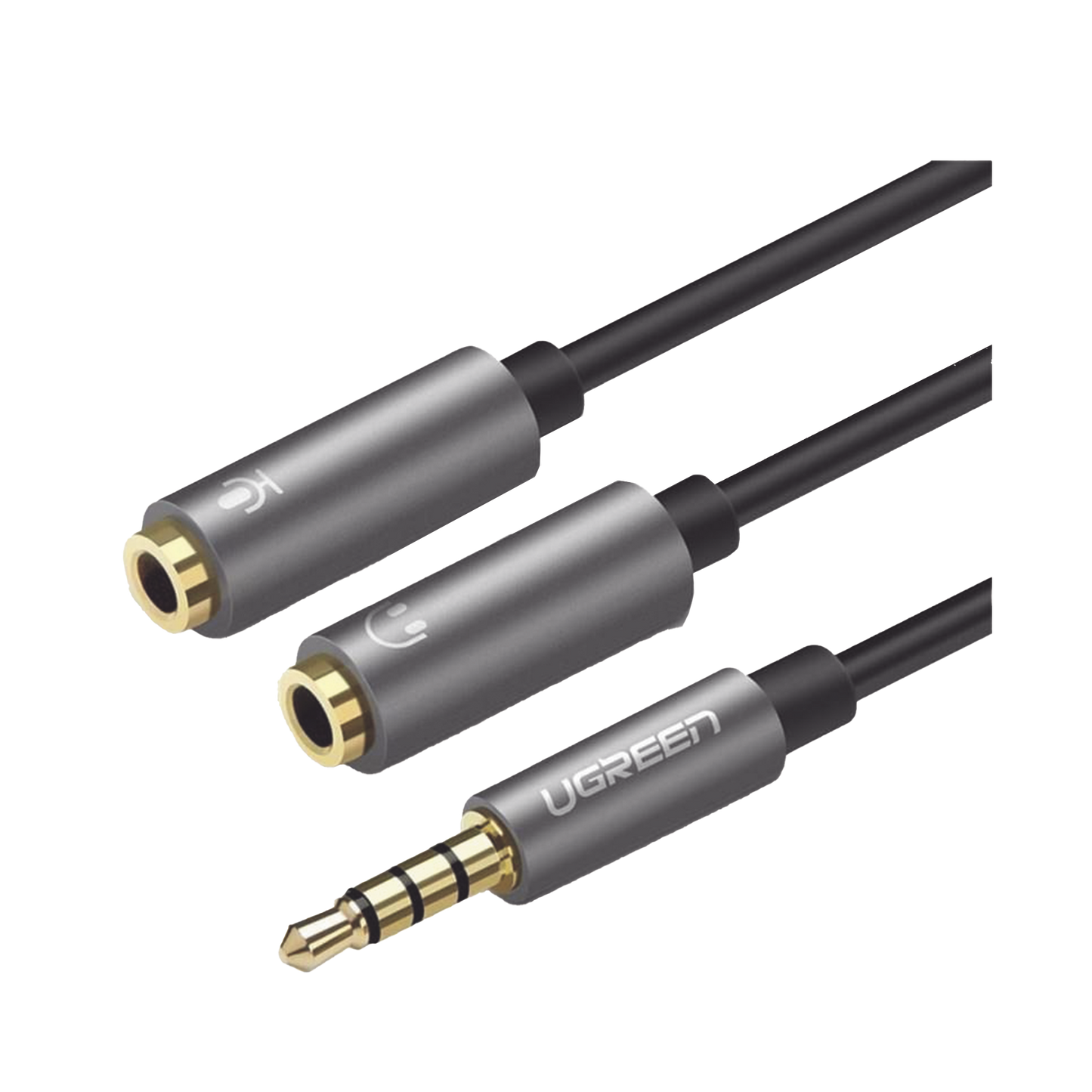 Cable Divisor en Y / De 3.5 mm Macho a Dos Salidas de 3.5 mm Hembra / CTIA, TRS / Núcleo de Cobre / TPE / Longitud 20 cm / Ideal para Separar el Micrófono de los Auriculares