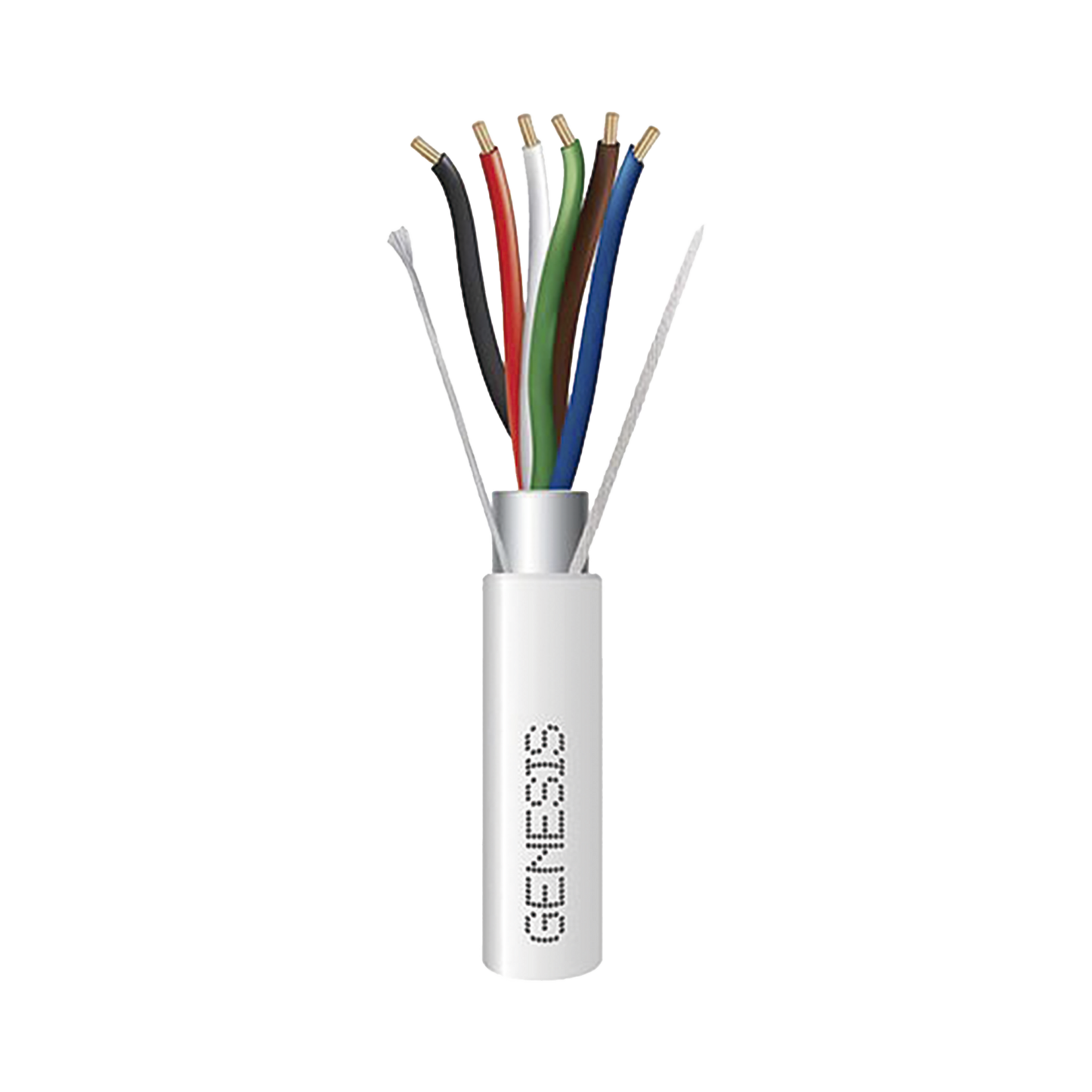 Carrete de 305 Metros / Cable de Cobre / 6 x 18 AWG / Plenum / Color Blanco / Blindado / Para Aplicaciones de Alarmas de Intrusión / Control de Acceso / Automatización / Interfonos y Tv Porteros