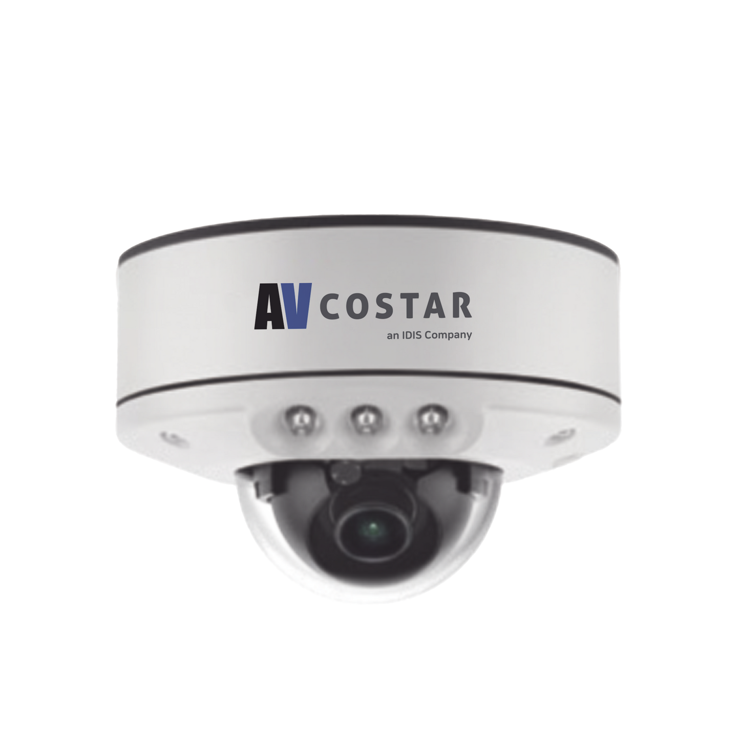 Domo IP Lente Fijo 2.8mm | Full HD | Montaje en Superficie | Exterior | 850 nm LEDs | 15M IR NightView | H.265 | IK10 | 120 dB WDR | I/O Audio Y Alarma | Soporta MicroSD hasta 1TB | ONVIF | PoE | Cruce de línea | Intrusión | Merodeo | NDAA