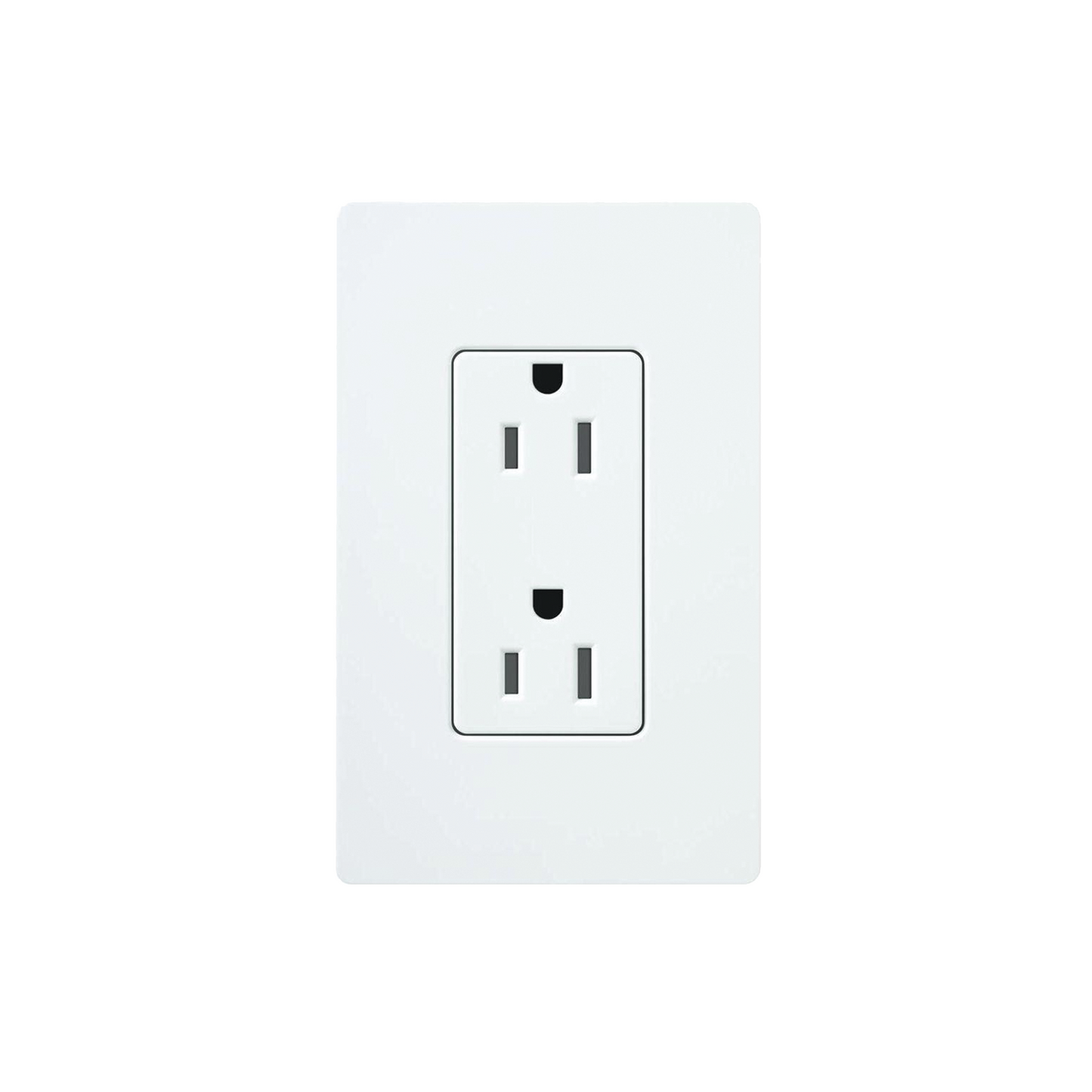 Tomacorriente receptáculo convencional 120V, 15A, color blanco.