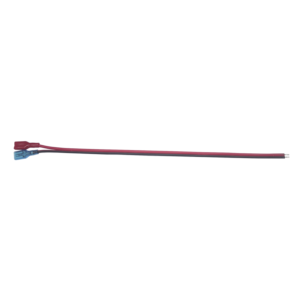 Cables en Paquete Dual / Cable Rojo y Negro / 30 cm (11.81 Pulgadas) / Terminal F1 en un Extremo / Puntas Libres en el Otro / Conexi�n a Bater�as de Respaldo