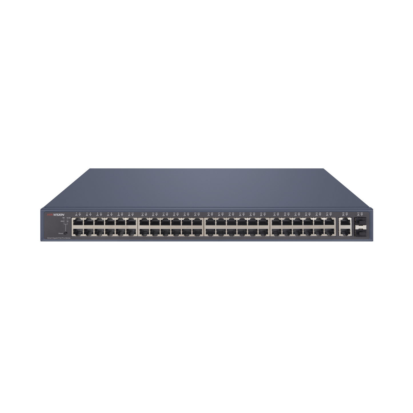 Switch PoE+ / Administrable / 48 Puertos 1000 Mbps PoE+ / 2 Puertos 1000 Mbps Uplink / 2 Puertos SFP / 470 Watts