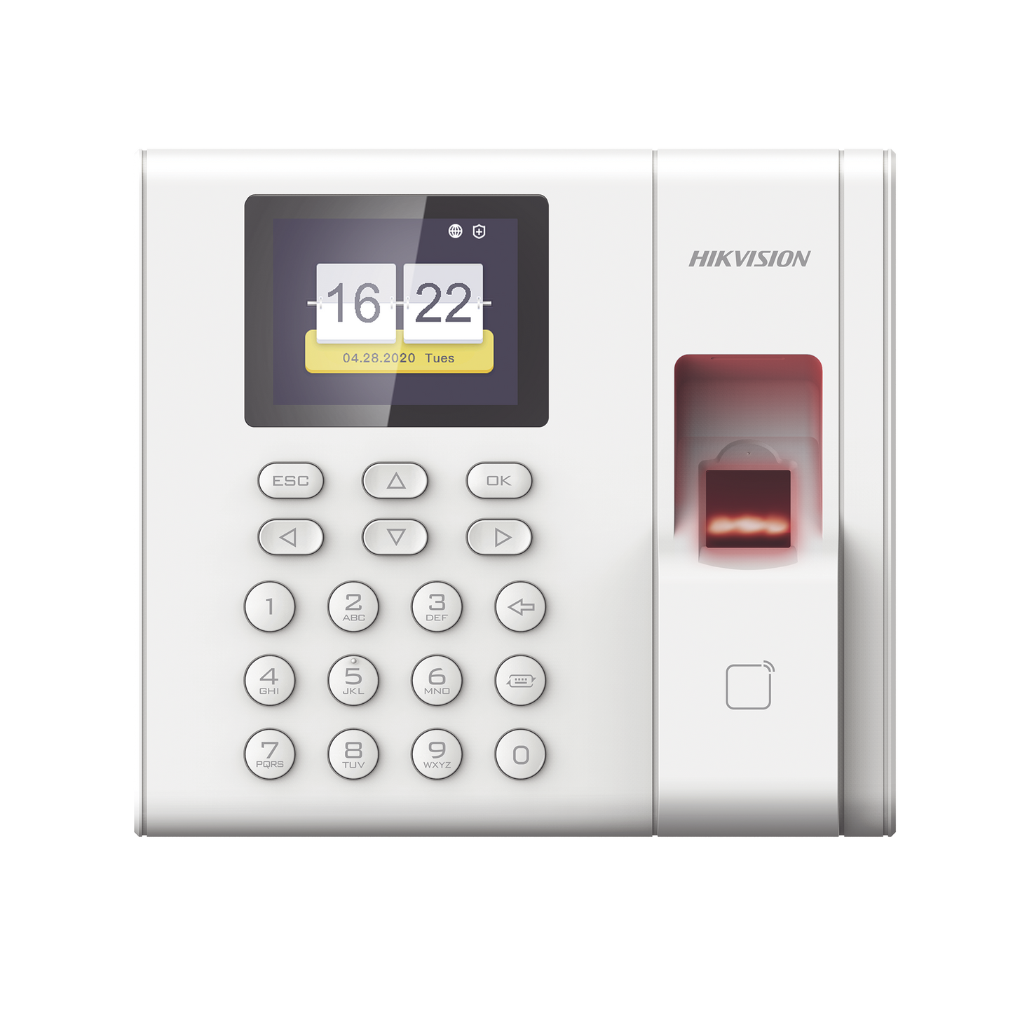 Checador de Huella con Batería de Respaldo / Reportes por USB / 1,000 Usuarios / 1000 Huellas / 100,000 Registros / Lector de Tarjetas EM / Uso con iVMS-4200.