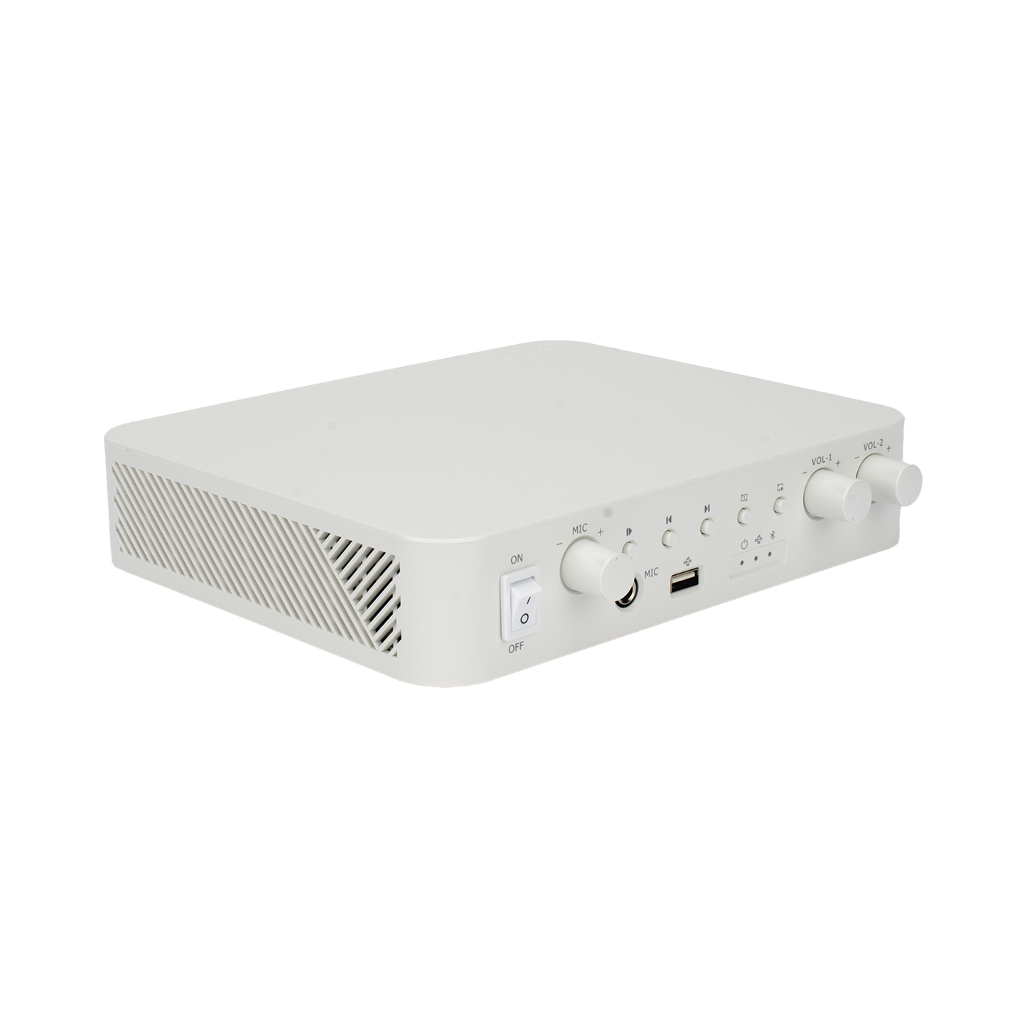 Amplificador una Zona | 2 Canales | 30 W por Canal | Conexión Bluetooth | Salida 4-8 Ω x 2 | 100V COM x 2 | Uso Interior