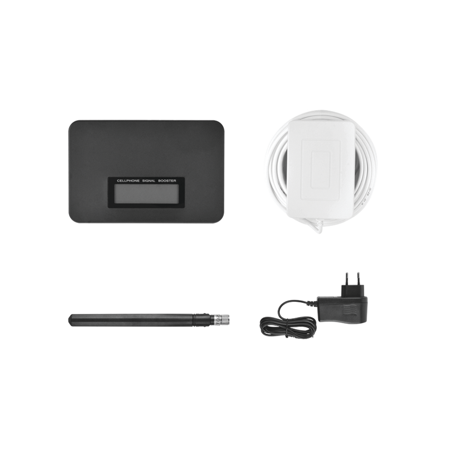 Kit Amplificador de Señal Celular de UNA banda de frecuencia / Mejora las llamadas convencionales / Soporta los datos de las tecnologías 2G y 3G de TELCEL, AT&T y MOVISTAR / Puede cubrir un espacio de hasta 140 m2.