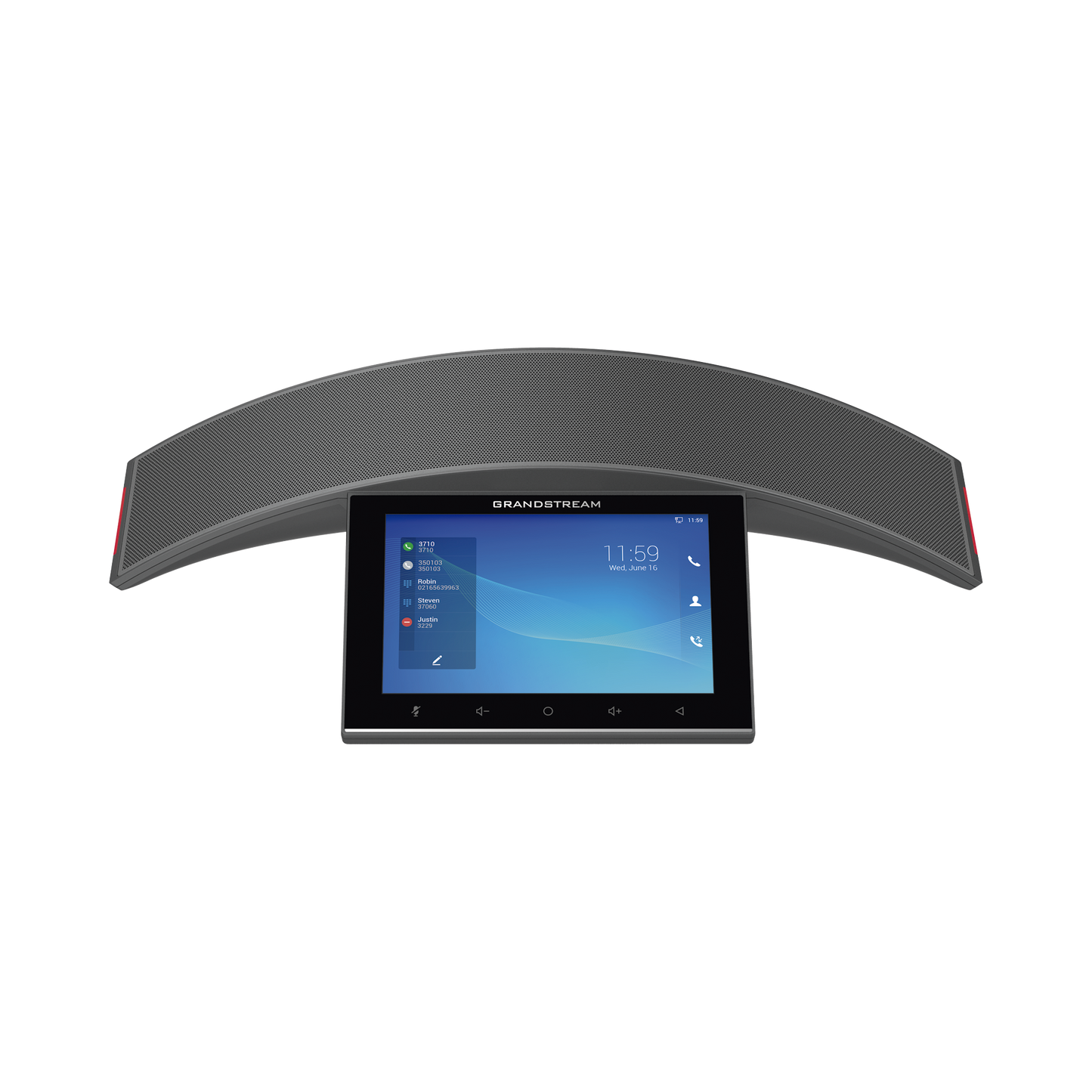 Teléfono - Audioconferencias IP Android 10, 12 líneas SIP con 12 cuentas, pantalla táctil 8", puertos Gigabit, Wi-Fi, Bluetooth, PoE, codec Opus, IPV4/IPV6 con gestión en la nube GDMS