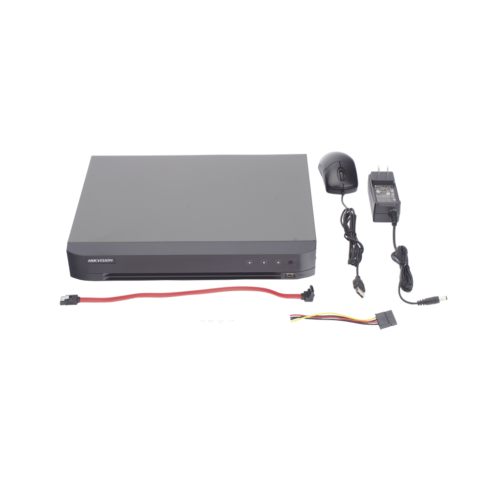 DVR 8 Canales TURBOHD + 8 Canales IP / 8 Megapixel (4K) / Audio por Coaxitron / ACUSENSE / Reconocimiento Facial / 1 Bahía de Disco Duro / Alarmas I/O / Salida de Video en 4K / H.265+
