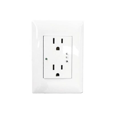 Contacto Inteligente de Pared Doble 120, 15A, con Supresor de Picos Tipo A.