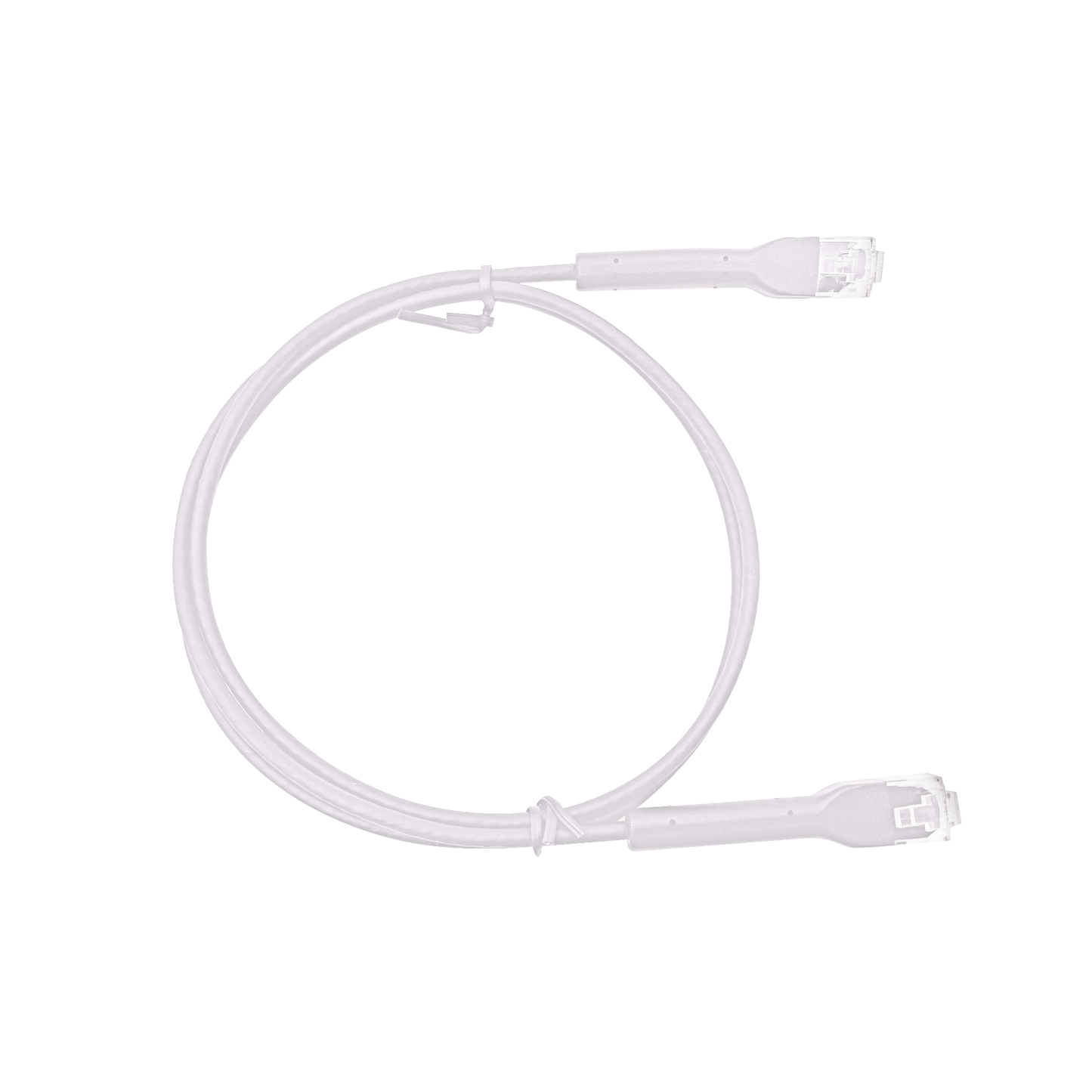 Mini Patch Cord Cat6 Ultra Slim 2 m Blanco – Ahorra Espacio sin Organizadores, con Bota Flexible
