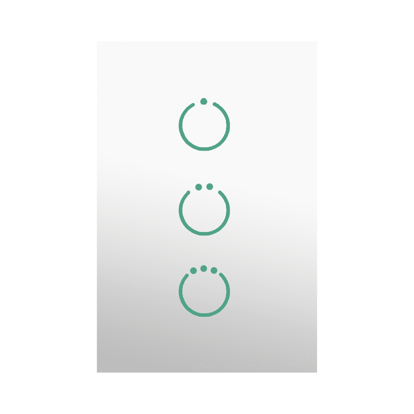 (ZWAVE) Interruptor On/Off panel táctil touch inalámbrico Zwave Plus 3 botones. Compatible con Hubitat HC8, Álula M2M, otro
