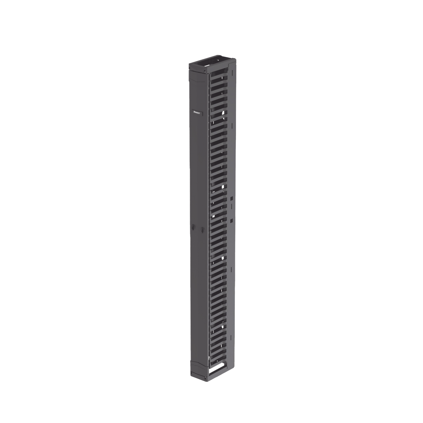 Organizador Vertical PatchRunner™, Sencillo (Solo Frontal), Para Rack Abierto de 45 Unidades, 6 in de Ancho, Color Negro