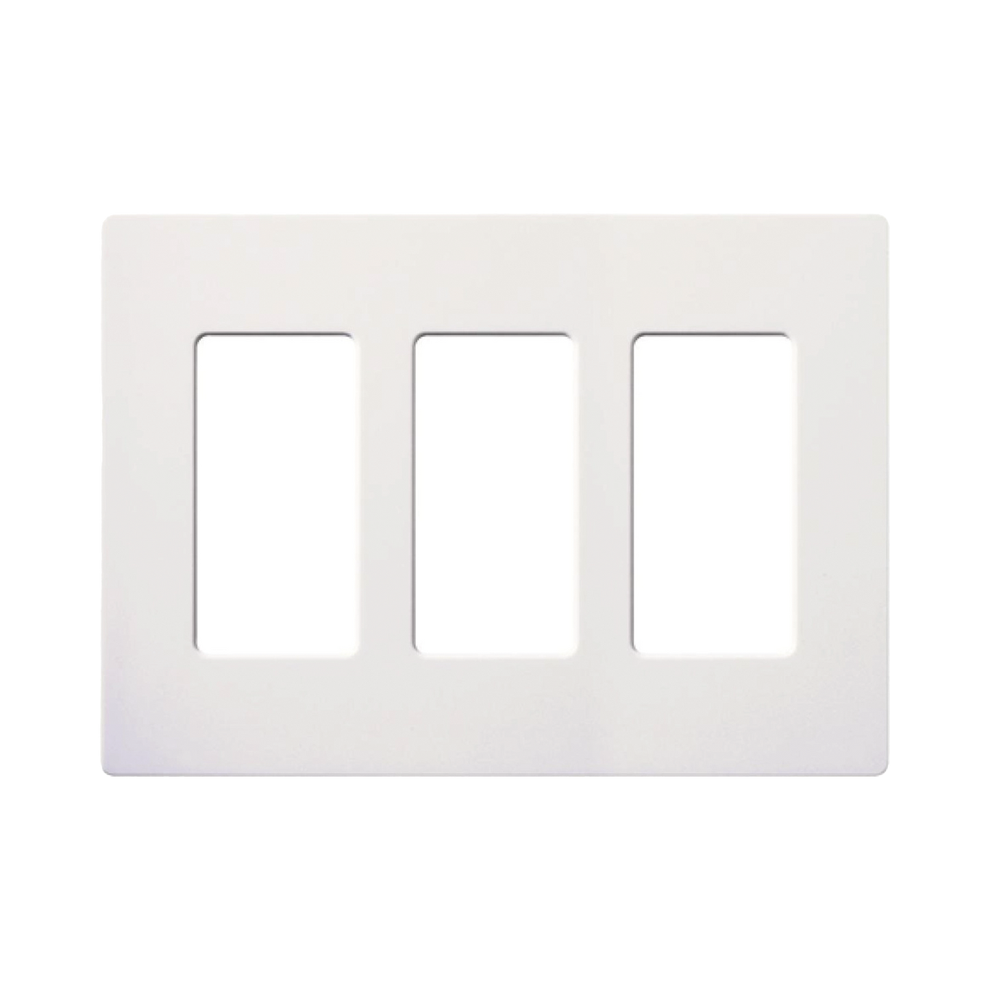 Tapa Color Blanco Snow para interruptor o dimmer Lutron, 3 gang, limpio y moderno