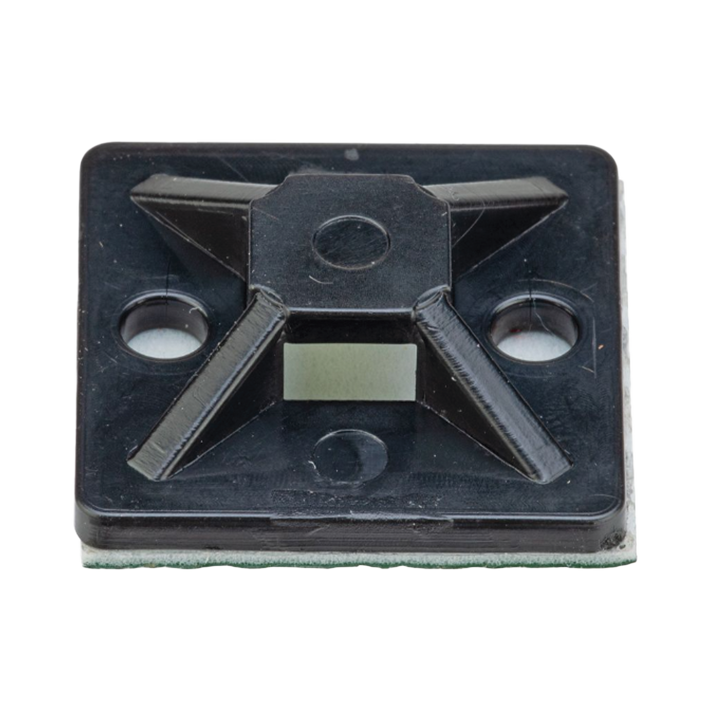 Montaje-Sujetador Adhesivo STRONGHOLD de 4 Vías de 3/4" x 3/4" x 1/4", Color Negro, Nylon 6.6 Retardante de Llamas V-2, Paquete de 100pz