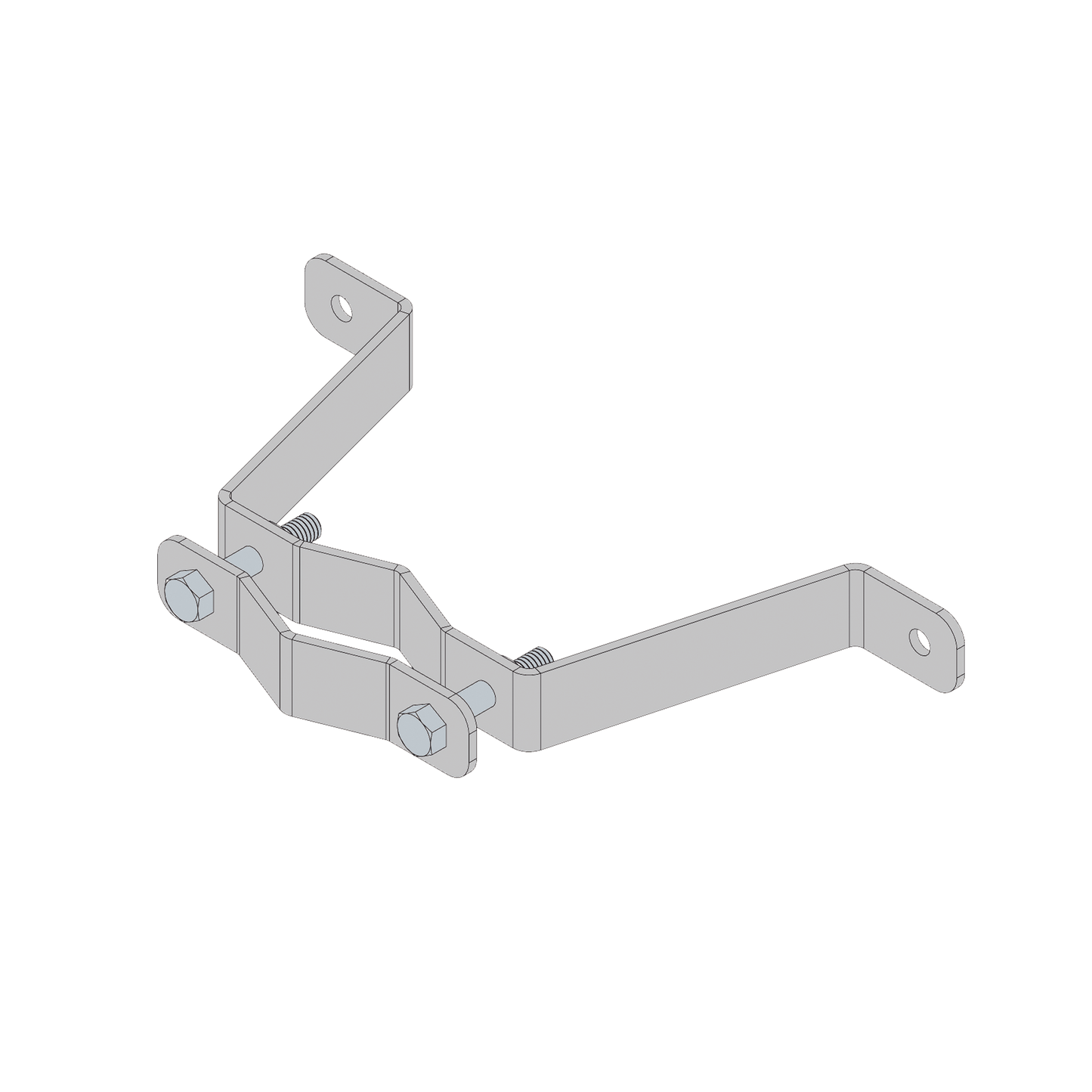 Herraje de Pared Liviano (1 pza) para Sujeción de Mástil 1" a 1-3/4".