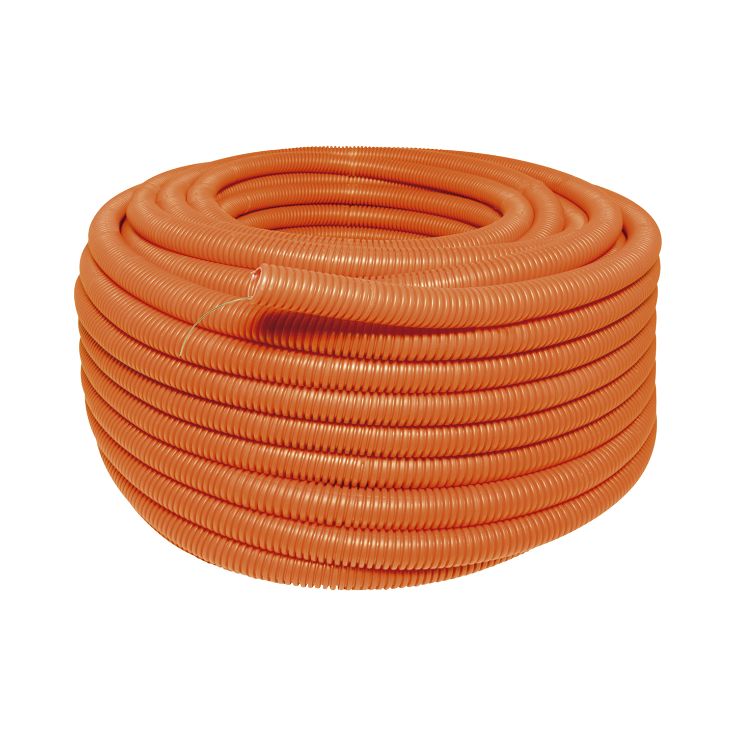 Manguera Poliducto Corrugado Flexible Naranja Reforzado de 1" x 50 m Para Instalaciones Eléctricas /Polietileno Alta Densidad HDPE/ Sin guía /Resistente a Intemperie.