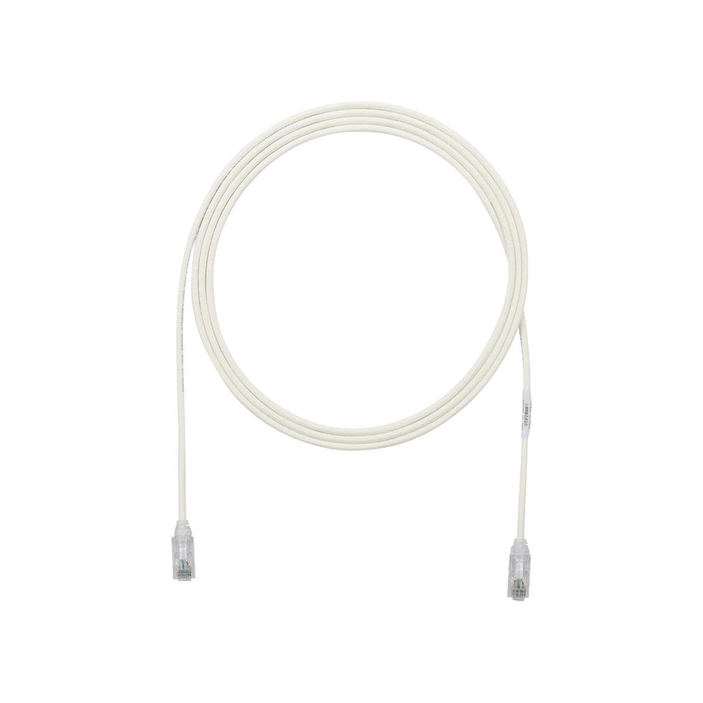 Cable de Parcheo TX6, UTP Cat6, Diámetro Reducido (28AWG), Color Blanco Mate, 1ft