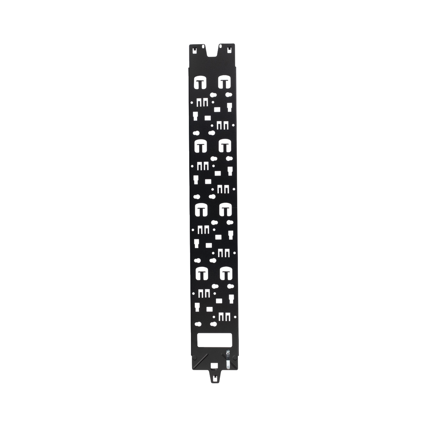 Panel Administrador de Cables Vertical para Gabinete FlexFusion™ de 45RU, Acepta Anillos en D, Anillos S1DR, S2DR y L; S1LR, S2LR, Color Negro