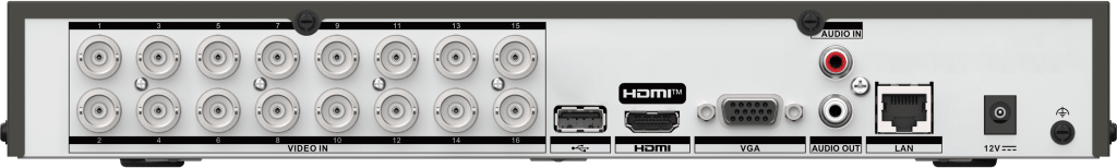 DVR 16 Canales TurboHD + 8 Canales IP / 5 Megapixel Lite - 3K Lite / Audio Bidireccional / ACUSENSE Lite / 1 Bahía de Disco Duro / H.265+ / Salida en Full HD