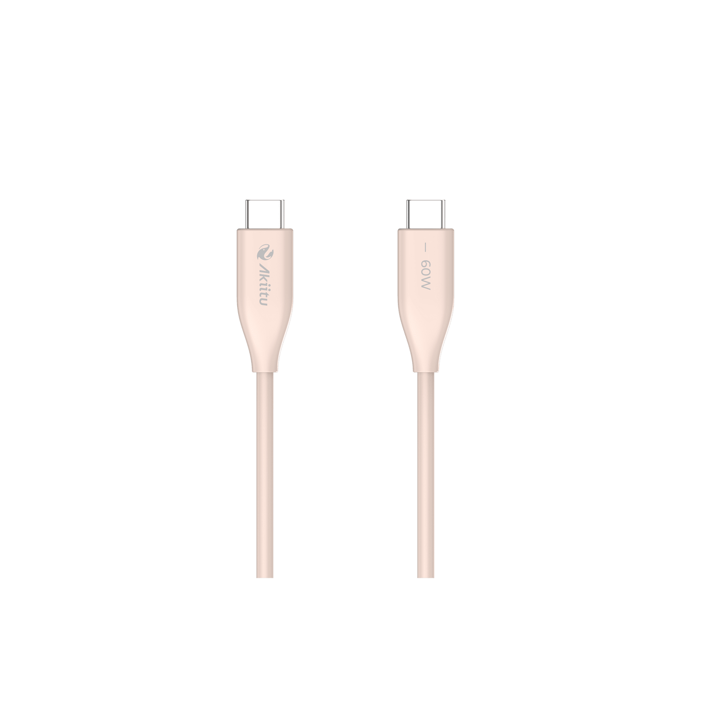 Cable de Carga USB-C a C / 1.5 Metros / Tecnología GaN (Nitruro de Galio / Fast-Charging / Potencia 60W / Velocidad Transferencia 480 Mbps / Material Silicona No Tóxica / Conector Aluminio Anodizado