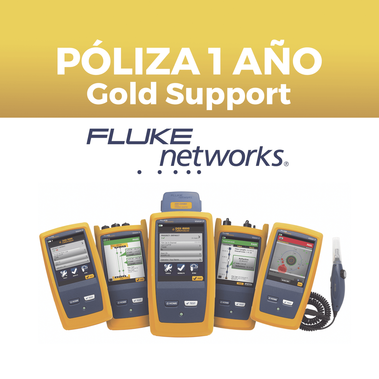 Poliza de 1 año de Soporte Gold Para Calificador de Red LinkIQ