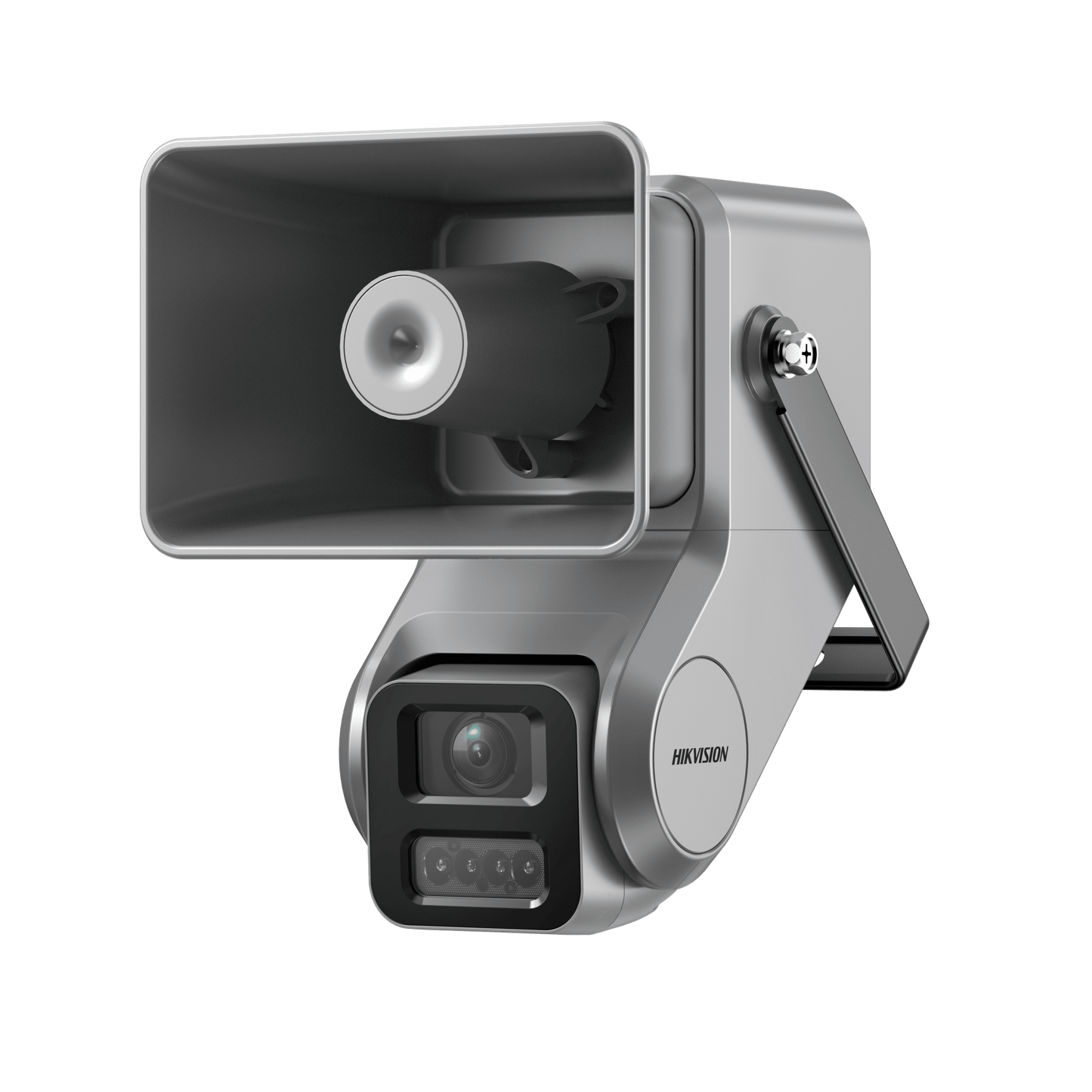 Cámara IP 4 Megapixel + Bocina IP Integrada / Lente Motorizado 2.8 a 12 mm / 7 Watts de Potencia / Exterior IP67 / PoE / Metal / Dual Light / Hik-Connect / Ideal para Almacenes o Bodegas y Zonas Ahisladas