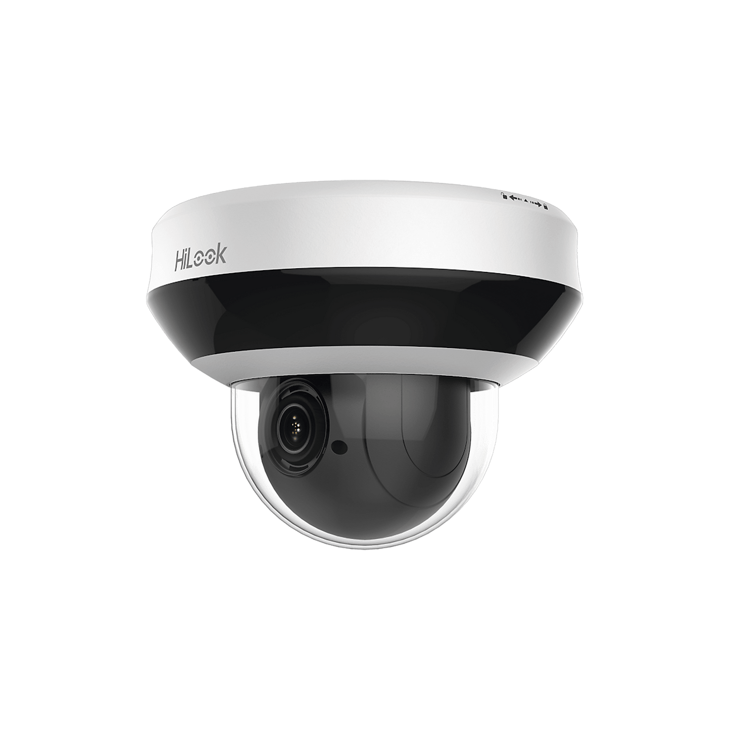 Mini Domo PTZ IP 4 Megapixel / 4X Zoom / H.265+ / 20 mts IR EXIR / WDR 120dB / PoE / IK10 / Exterior IP66 / Ultra Baja Iluminación / Micrófono Integrado / PoE