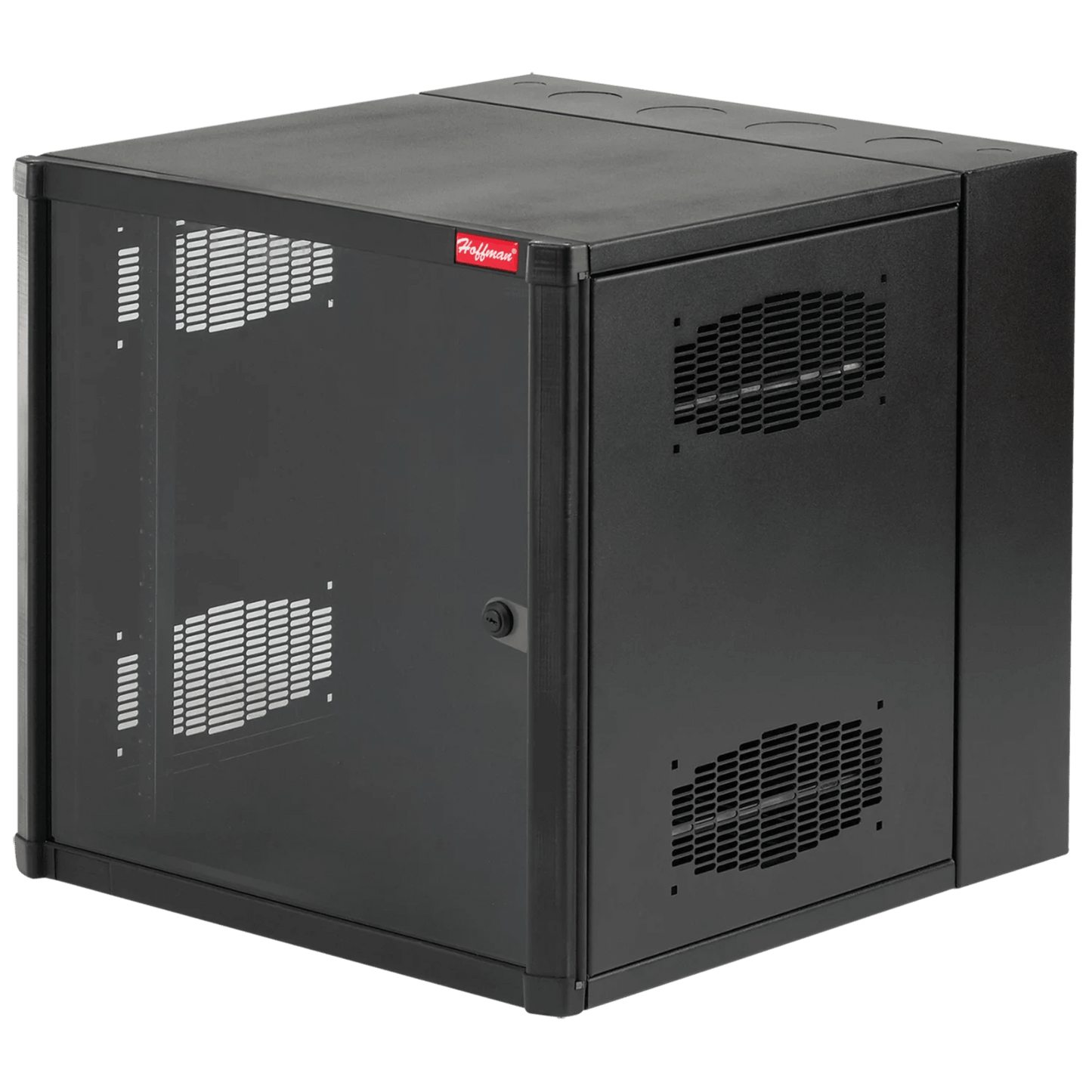 Gabinete AccessPlus de Montaje en Pared de 19in, Rieles Numerados y Roscados #10-32, Puerta con Ventana de Seguridad, 600 mm de Ancho, 762 mm de Profundidad, 26 UR, Color Negro