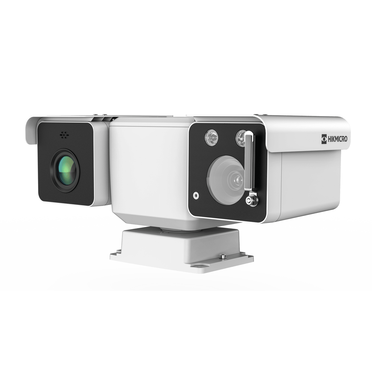 Mini Punta de Poste IP Dual / Térmica 25 mm (384 X 288) + Óptico 32X (4 Megapixel) / 800 mts IR / IP66 / Detección de Temperatura / microSD
