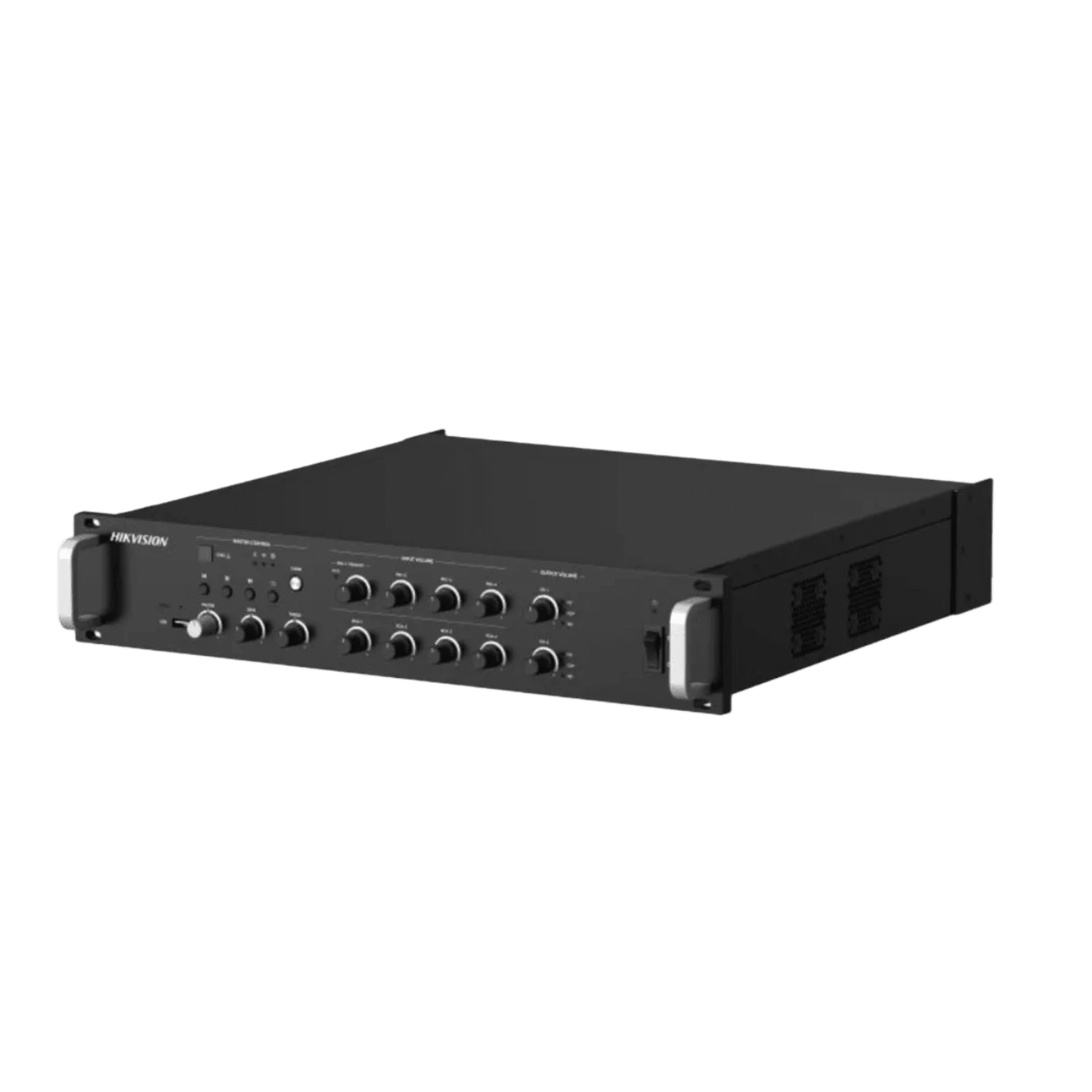 Amplificador de Red | 2 zonas de 250W | 100V/70V | Calendarización de eventos | Biblioteca de Materiales de Audio | Entrada de Alarma | Hik-connect /Hikcentral profesional