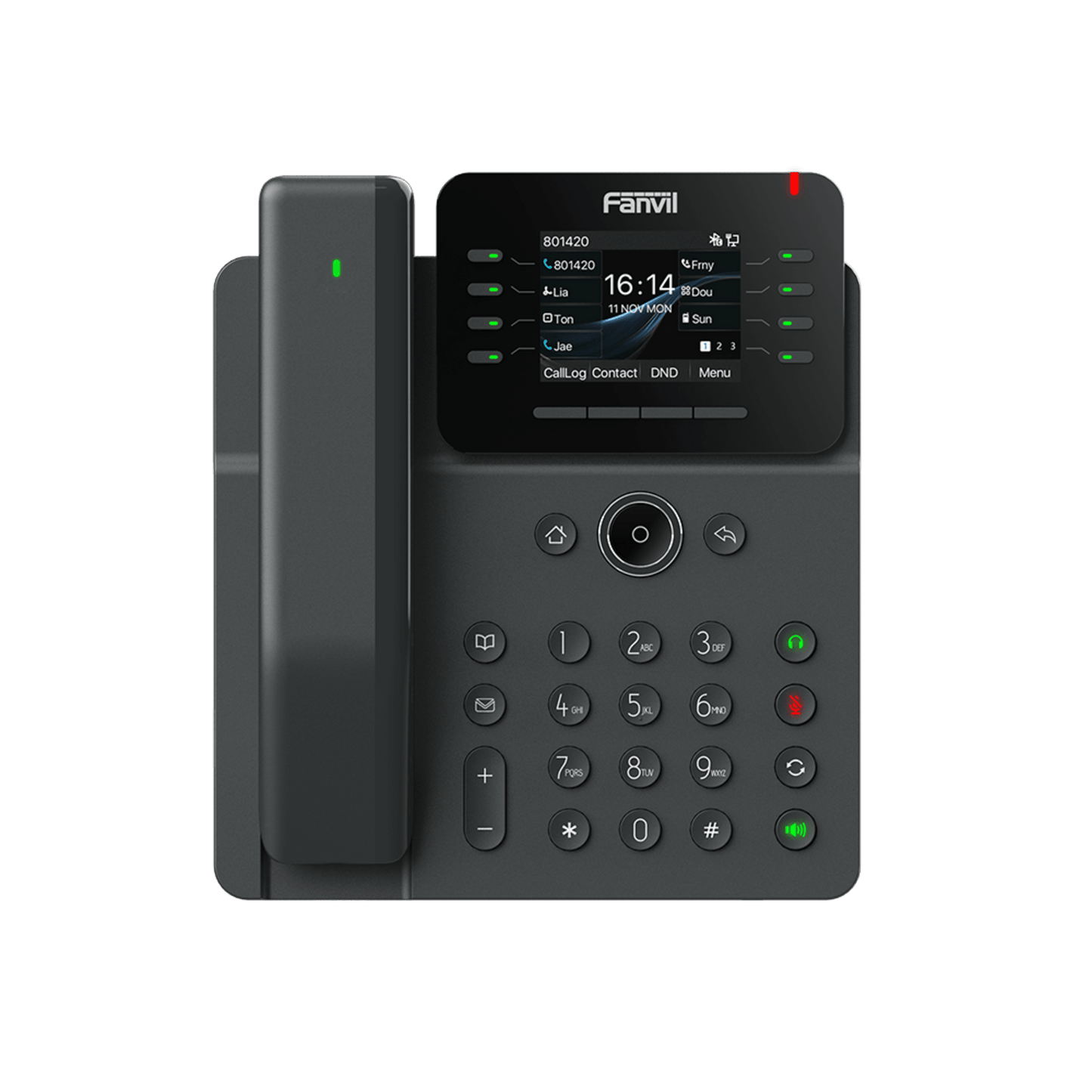 Telefono IP Handset Inalámbrico, 12 Líneas SIP, Conferencia 6 Vias, Puertos Gigabit, PoE, Pantalla 2.8