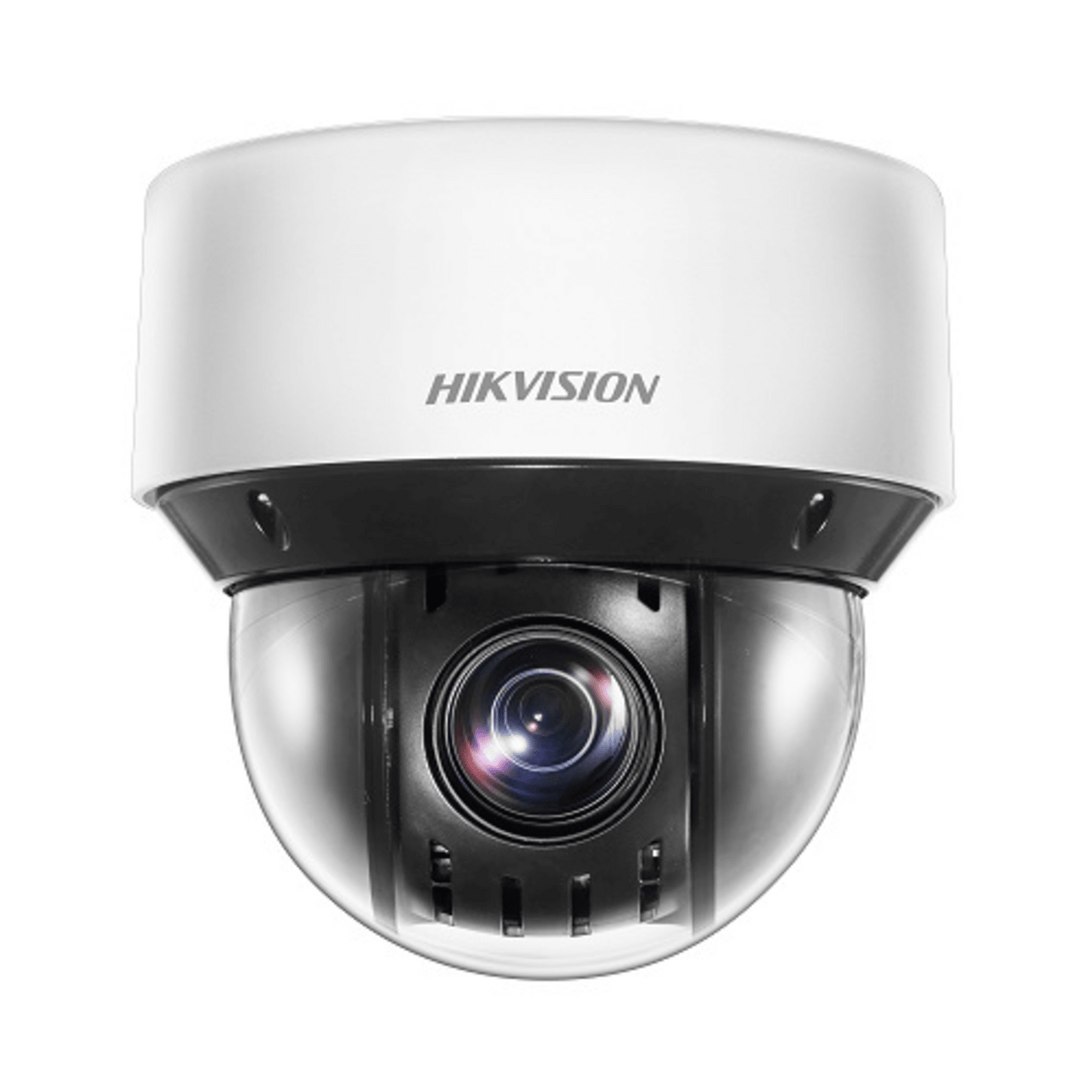 Mini Domo IP PTZ 4 Megapixel / 25X Zoom / 50 mts Luz Infrarroja Inteligente (Visión Nocturna) / Autoseguimiento / WDR 120 dB / PoE+ / IP66 / Ultra Baja Iluminación / MicroSD