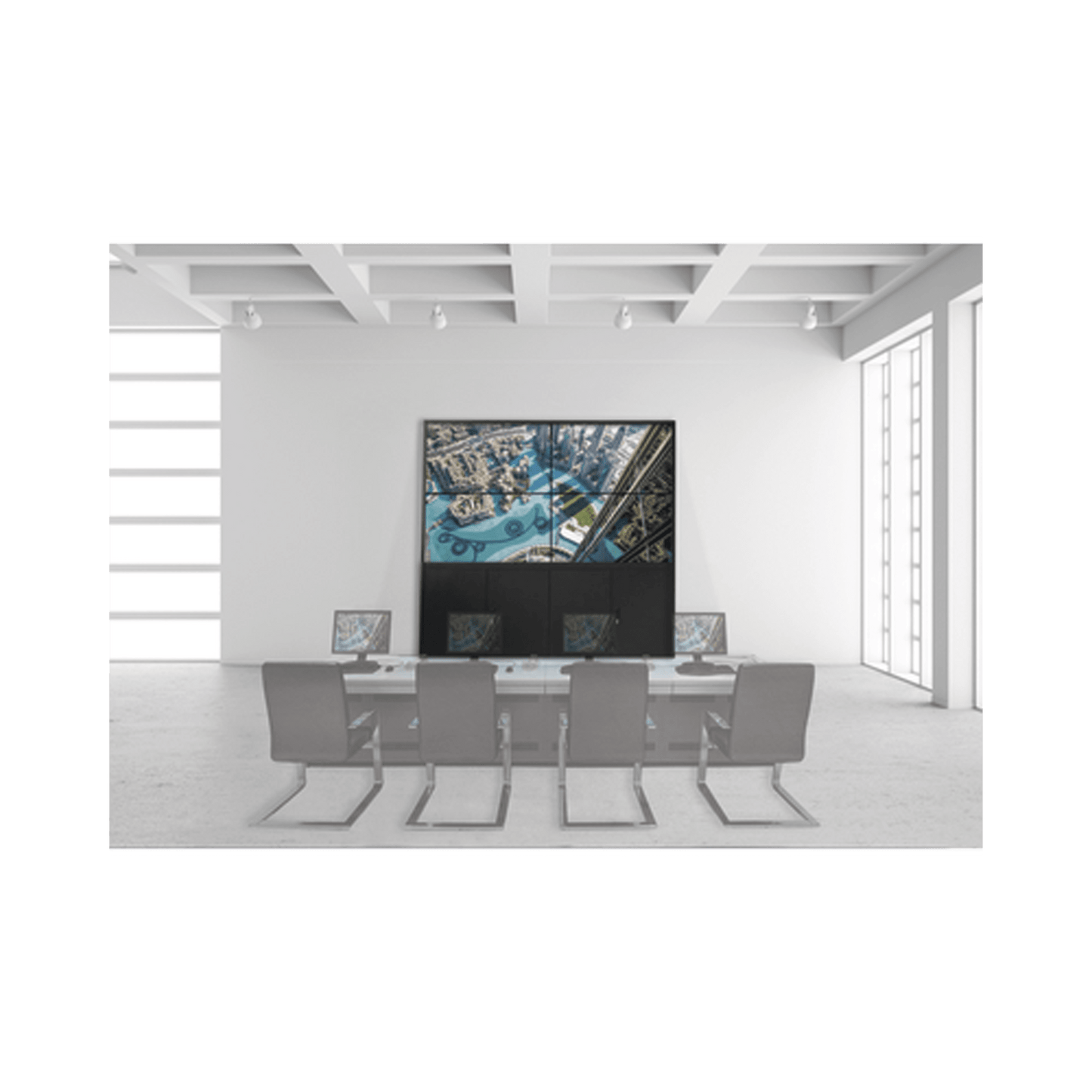 Kit Videowall 2X2 / Incluye 4 Pantallas de 55" / Decoder / Base de Piso / Accesorios de Instalación