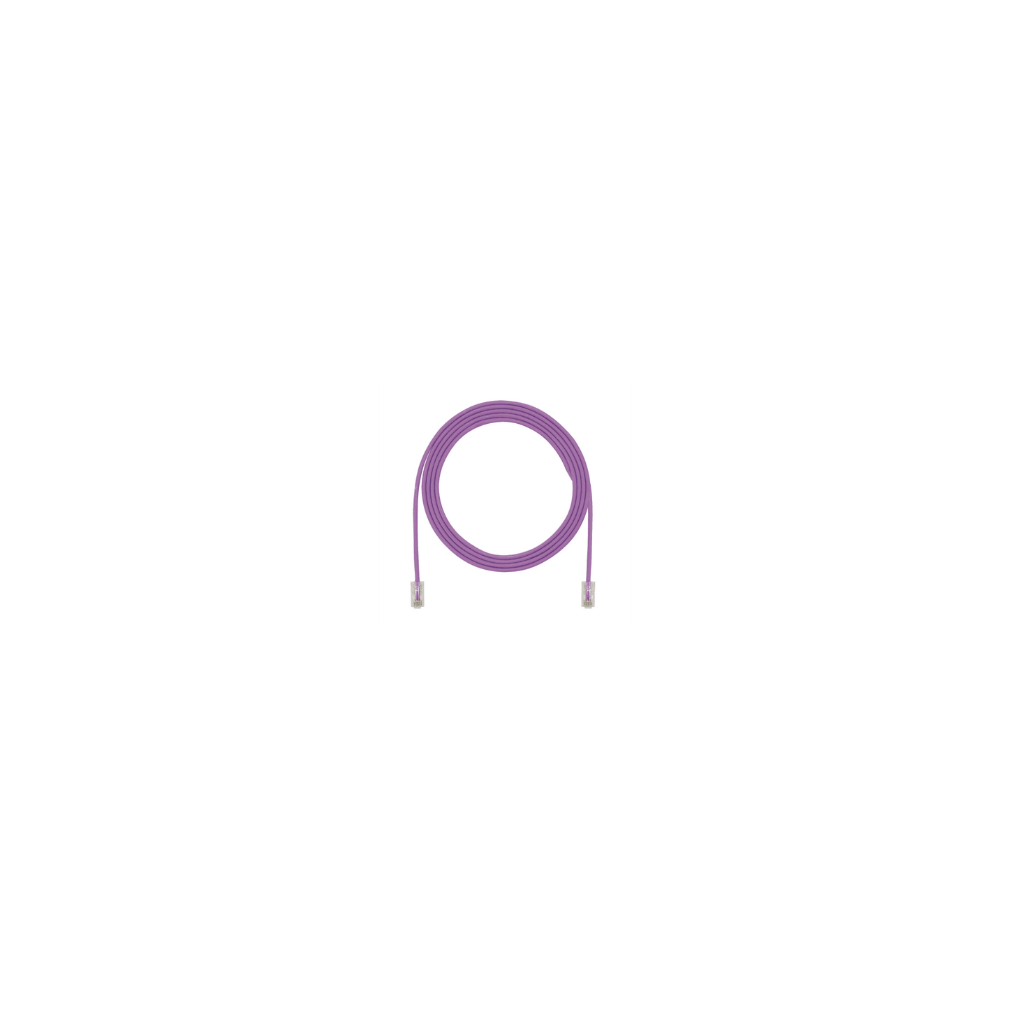 Cable de Parcheo TX6, UTP Cat6, Diámetro Reducido (28AWG), Color Violeta, 8in (20.2cm)