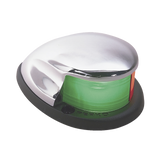 Luz Bi-Color de Montaje Horizontal con Carcasa Cromada para Embarcaciones a Motor Menores de 20 Metros