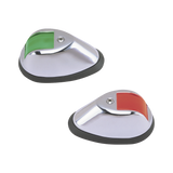 Set de Luces de Navegación Verticales en Carcasa Cromada en Color Rojo/Verde para Embarcaciones a Motor de Hasta 20 Metros
