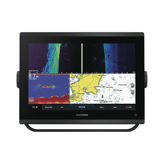 GPSMAP® 1223xsv / Pantalla Táctil WXGA 12.1" / Resolución 1280x800 / GPS-GLONASS-Galileo / Compatible con NMEA 2000 y 0183 / Sonda CHIRP Integrada / ClearVü y SideVü / IPX7 / Alimentación 10-32 Vdc