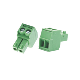 Bornera Verde Conector Macho de 3.5 mm para Paneles de Acceso, Cámaras, Múltiples Dispositivos/ 2 Tornillos