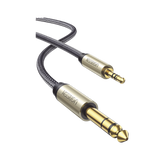 Cable Audio Estéreo 3.5mm (1/8") TRS a 6.35mm (1/4") TS / 1 Metro / Audio de Hi-Fi / Trenza de Nylon / Blindaje Múltiple / Caja de Aleación Zinc / Núcleo de Cobre Puro / Compatibilidad Universal