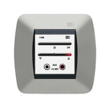 Módulo De Entrada Para Señal De Audio Auxiliar Con Encendido/Apagado Y Regulación De Volume, Color Blanco