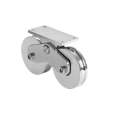 Rueda Doble de 16 cm / Capacidad Para Puertas de hasta 1920 kg / Canal Tipo "U"