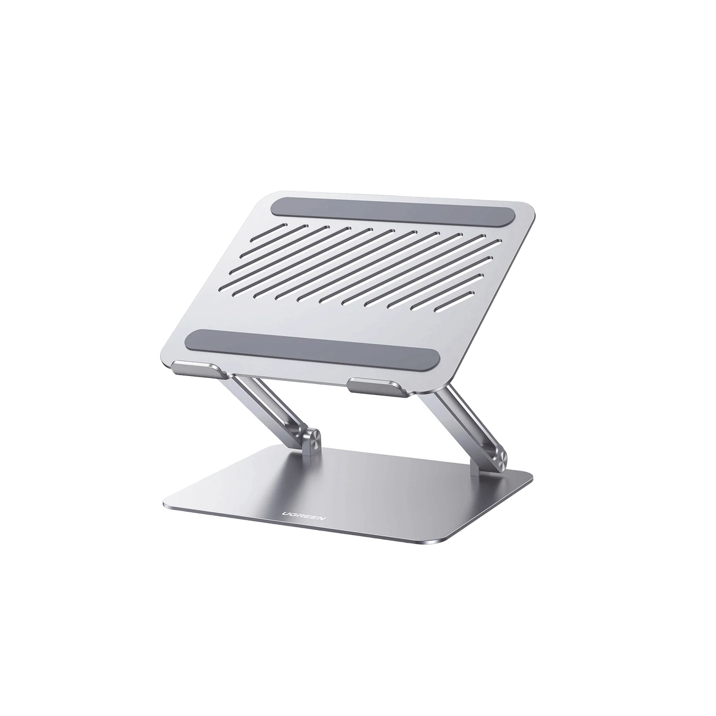 Soporte para Laptop de Aluminio | Soporta Laptops de 10 a 17.3''| Excelente Estabilidad | Capacidad de Carga 5Kg | Diseño Ergonómico | Altura y Angulo Ajustable | Plegable y Portátil | Protecciones de Silicona.