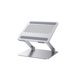 Soporte para Laptop de Aluminio | Soporta Laptops de 10 a 17.3''| Excelente Estabilidad | Capacidad de Carga 5Kg | Diseño Ergonómico | Altura y Angulo Ajustable | Plegable y Portátil | Protecciones de Silicona.