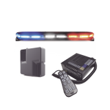 Kit de Sirena, Bocina y Torreta de 47", Serie 16 con 300 LEDs, Dual Color, Frente: Rojo/Blanco, Azul/Blanco, Trasero: Rojo/Ámbar, Azul/Ámbar