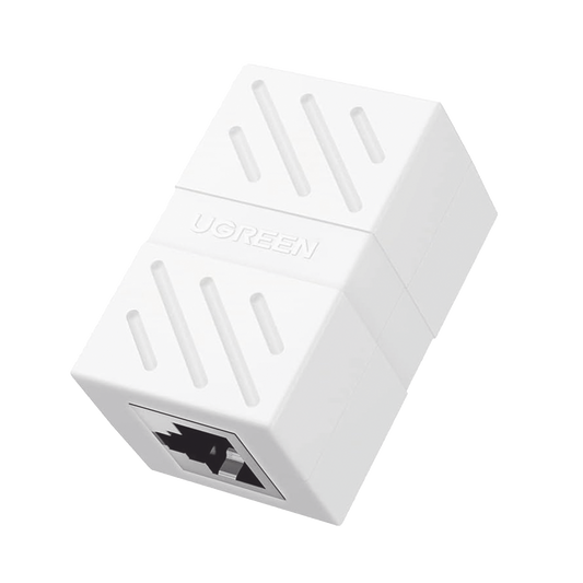 Acoplador (Extensor de Cable Ethernet RJ45 a RJ45) | 1000Mbps | Compatibilidad con Cat7 Cat6A Cat6 Cat5e | Compatible con POE | Ign�fugo | ABS | Color Blanco
