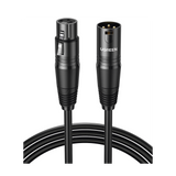 Cable para Micrófono XLR Tipo Canon Macho a Hembra | 15 Metros | Plug & Play | Anti interferencias | Triple Blindaje | Alta Calidad | Color Negro.