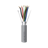 Bobina de 305 Metros de Cable / 6 x 22 AWG Blindado / Riser / Color Gris / Para Aplicaciones de Audio, Seguridad y Control