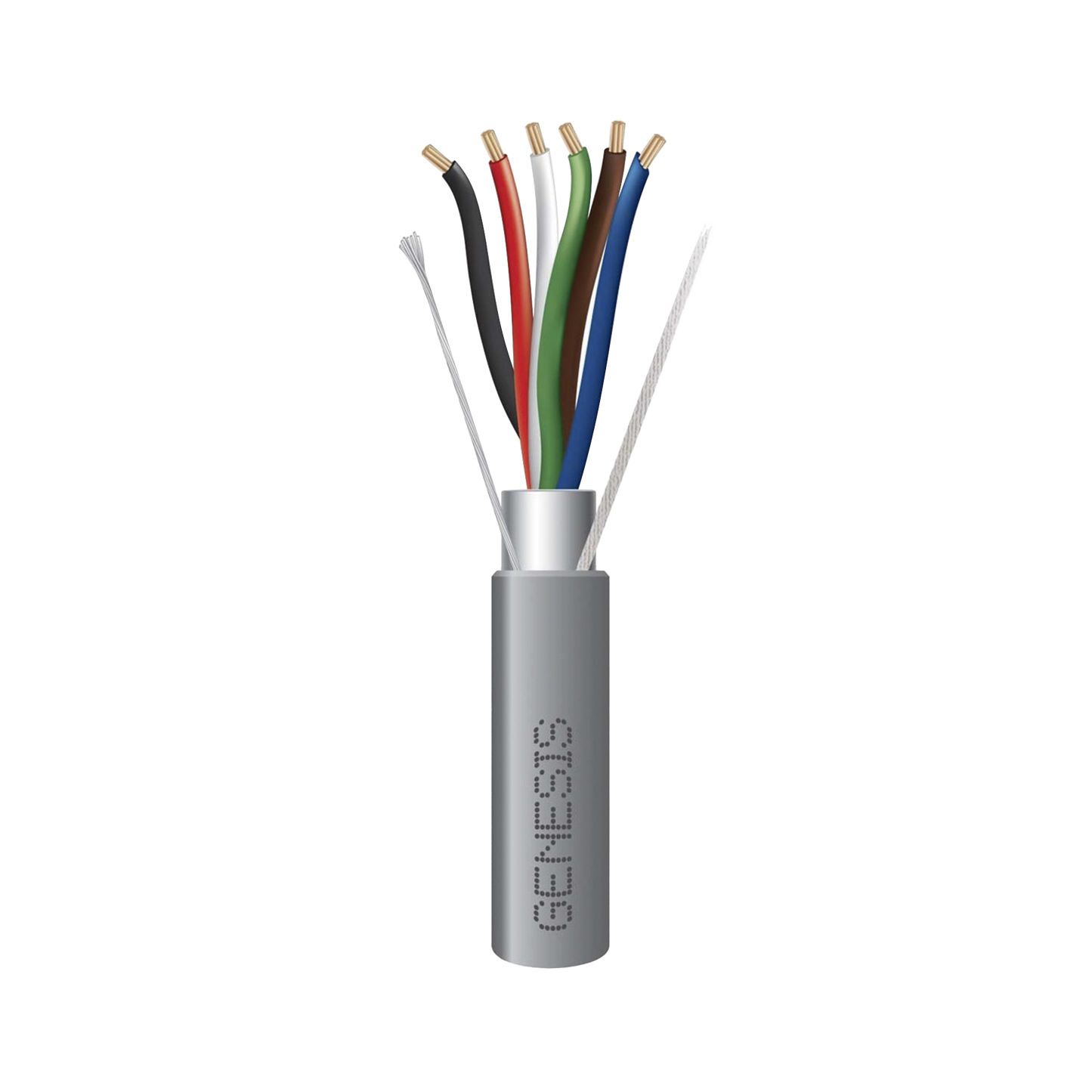 Bobina de 152 Metros de Cable / 6 x 22 AWG BLINDADO / Riser / Color Gris / Para Aplicaciones de Audio, Seguridad y Control
