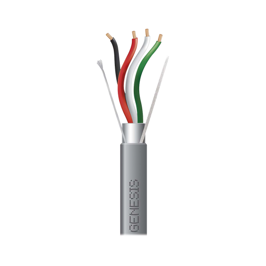Carrete de 305 Metros / Cable 4 x 18 AWG / Color Gris / Blindado / Riser / Aplicaciones de Audio Control de Acceso y Automatización